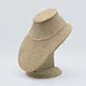 Burlap Jewelry Bust Display - 7.5" Necklace Stand with Curved Profile