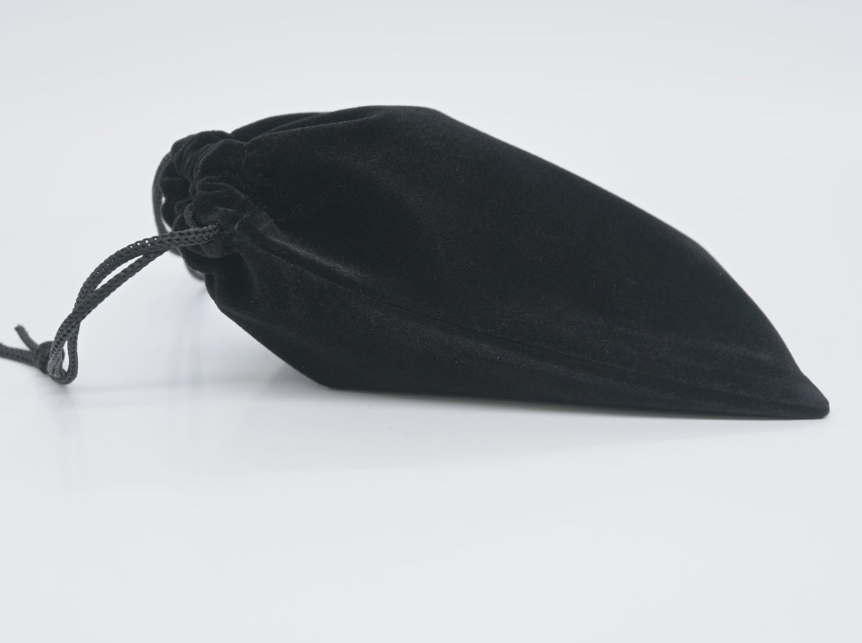 Black Velvet Drawstring Gift Pouches, 1-3/4" x 2", 12 Per Pack