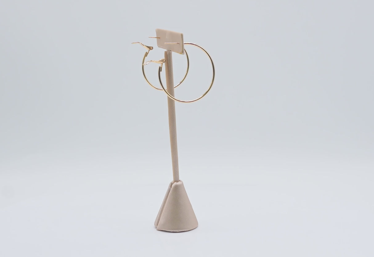 Champagne Pink Leatherette Jewelry Earring T Stand, 5-3/4" Tall