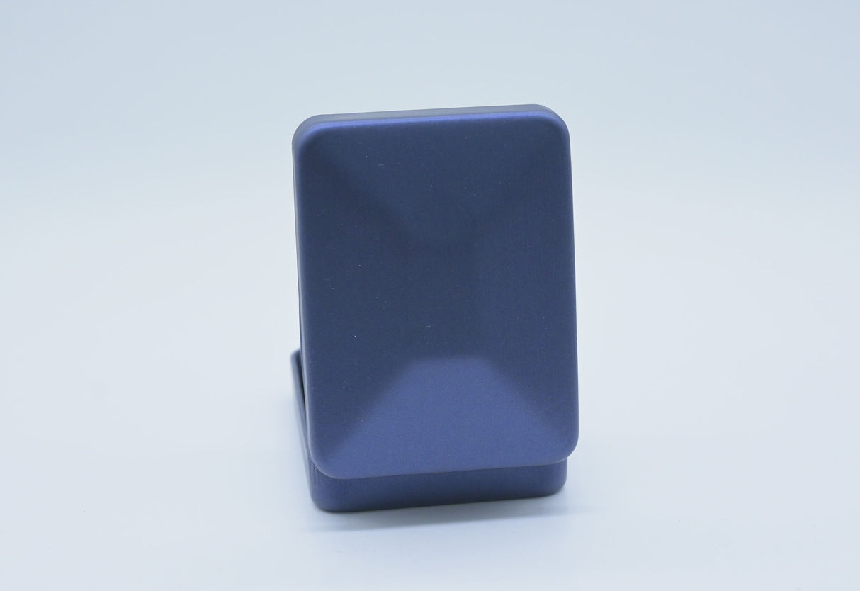 Blue Leatherette Large Earring Box - Pack of 12