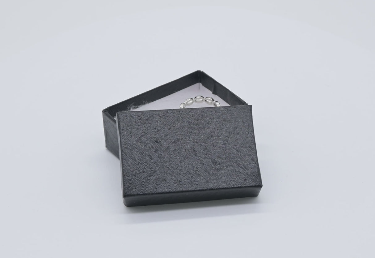 Swirl Black Cotton Filled Jewelry Gift Boxes #21