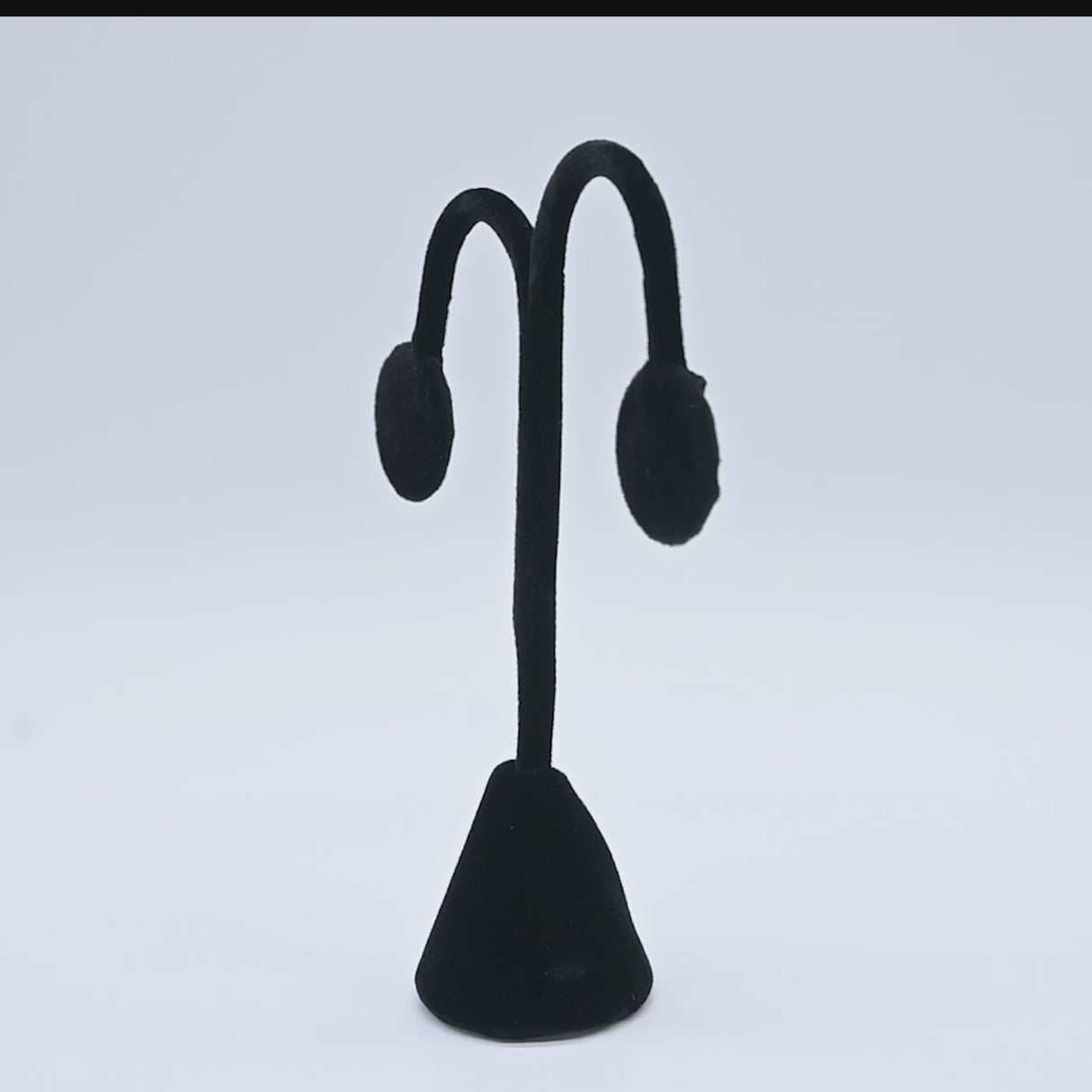 Black Velvet Earring Tree Display Stand, 4-3/4" Tall