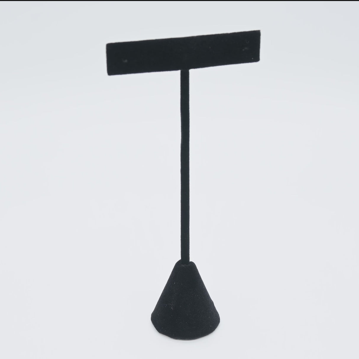 Black Velvet Earring T-Stand Display - 6.75" Tall