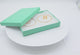 Teal Paper Cotton Filled Jewelry Gift Packaging Boxes #85