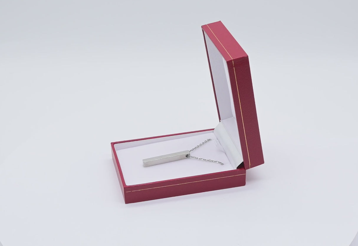 Red Leatherette, Gold Trim, Jewelry Earring / Pendant Box