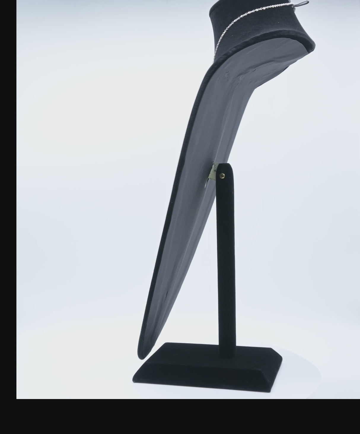 Black Velvet Jewelry Necklace Display Stand 18" Tall