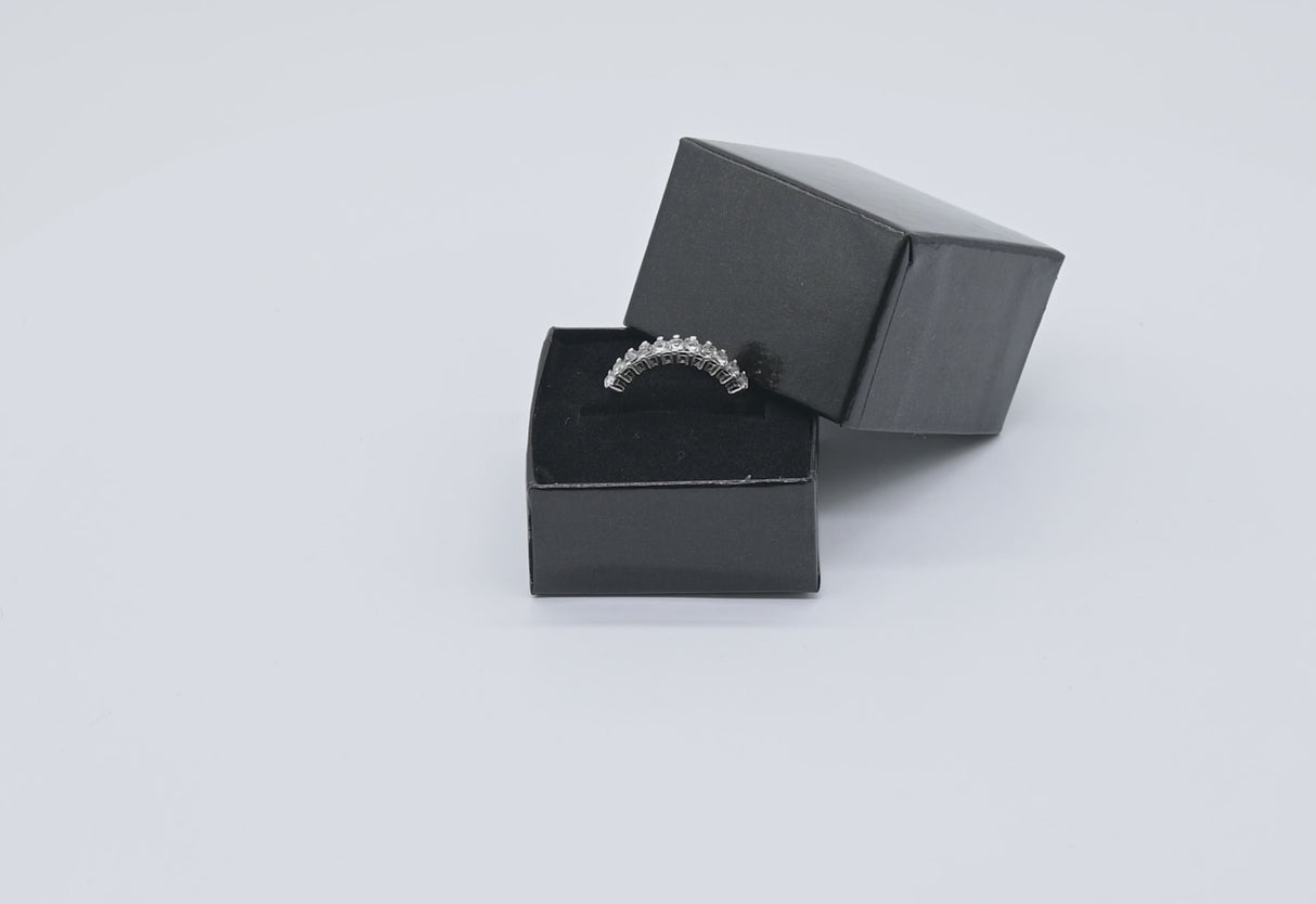 Glossy Black Paper Jewelry Ring Gift Packaging Boxes