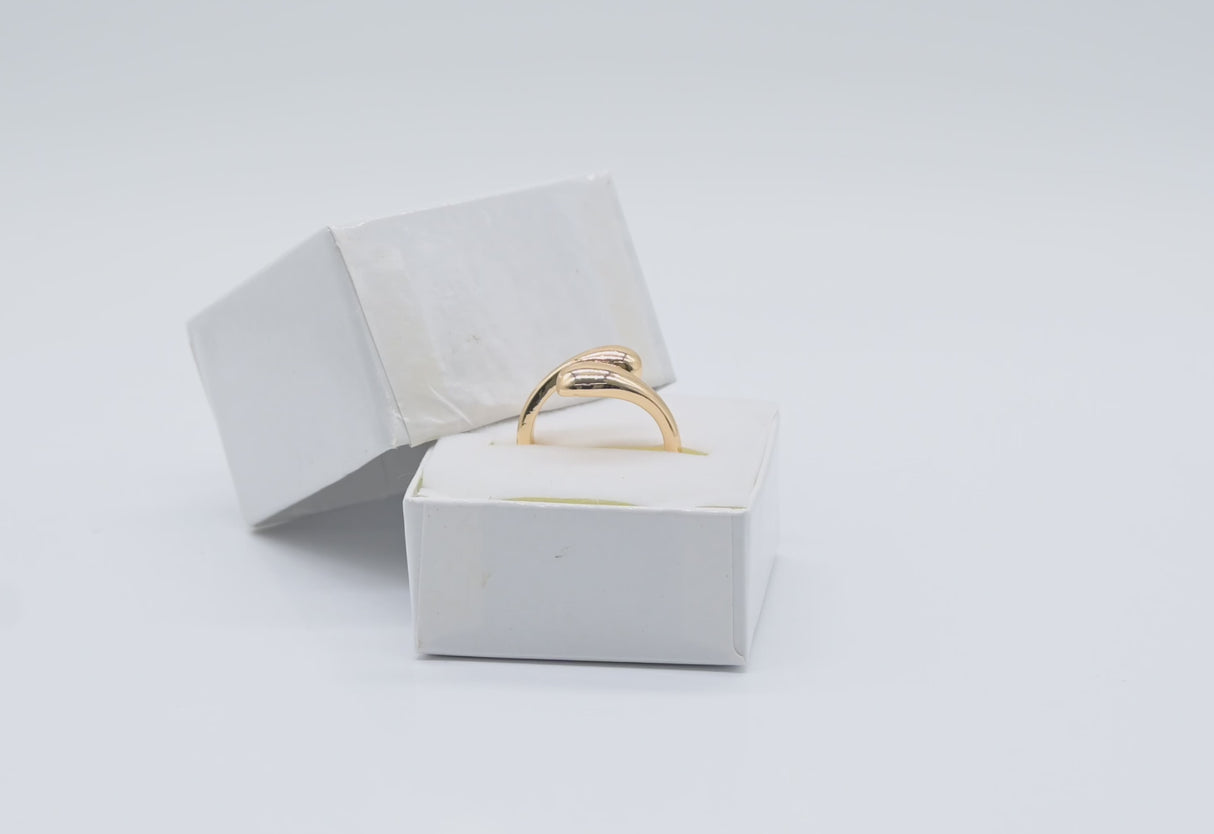 Glossy White Paper Jewelry Ring Boxes