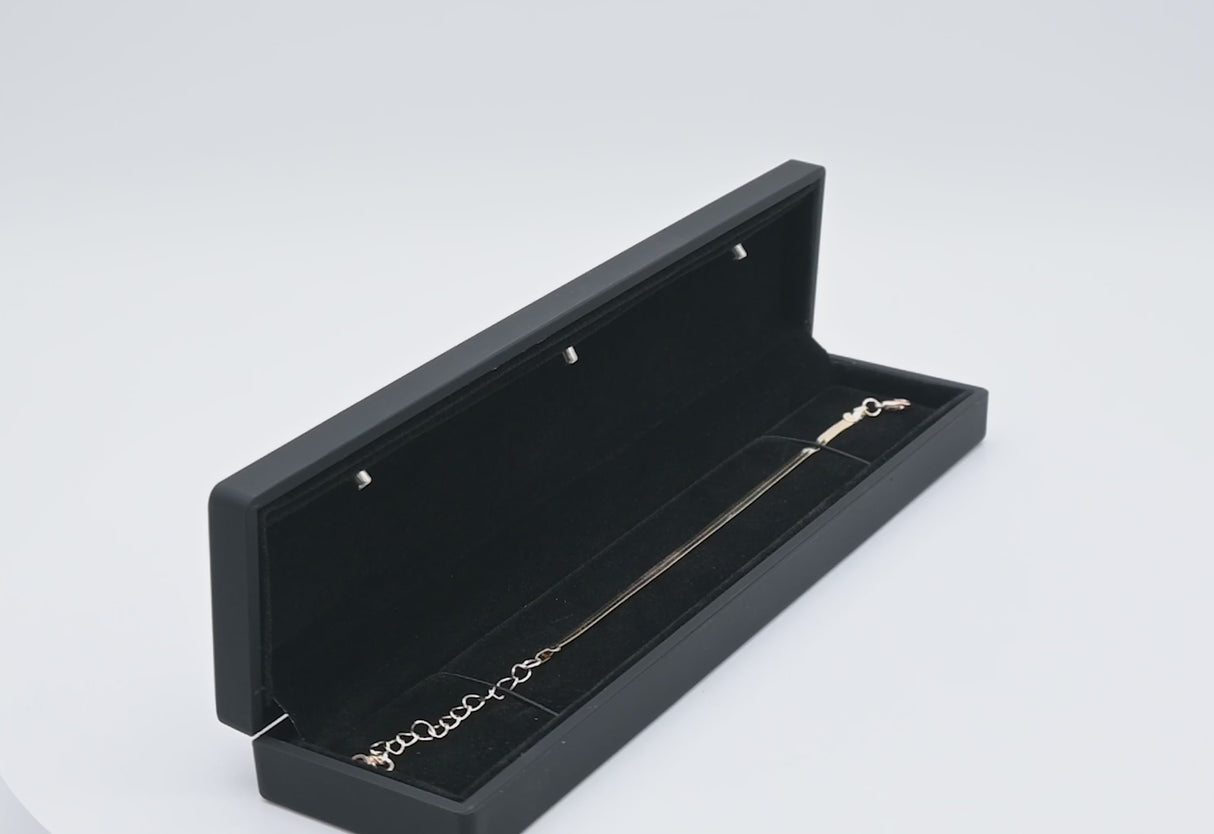Black Soft Touch Lighted Bracelet Box