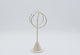 Beige Faux Suede Jewelry Earring Stand, 5-7/8" Tall