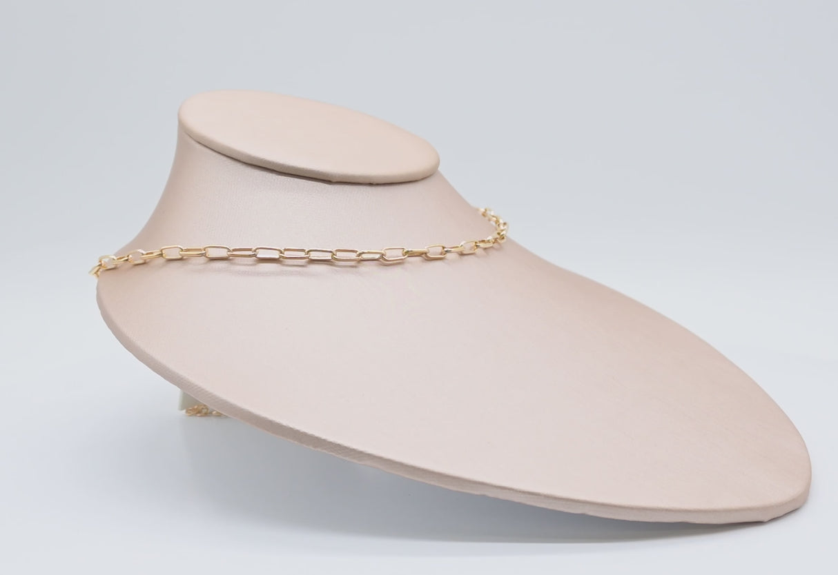 Pink Champagne Leatherette Necklace Display Stand - Low Profile 3.5" Tall