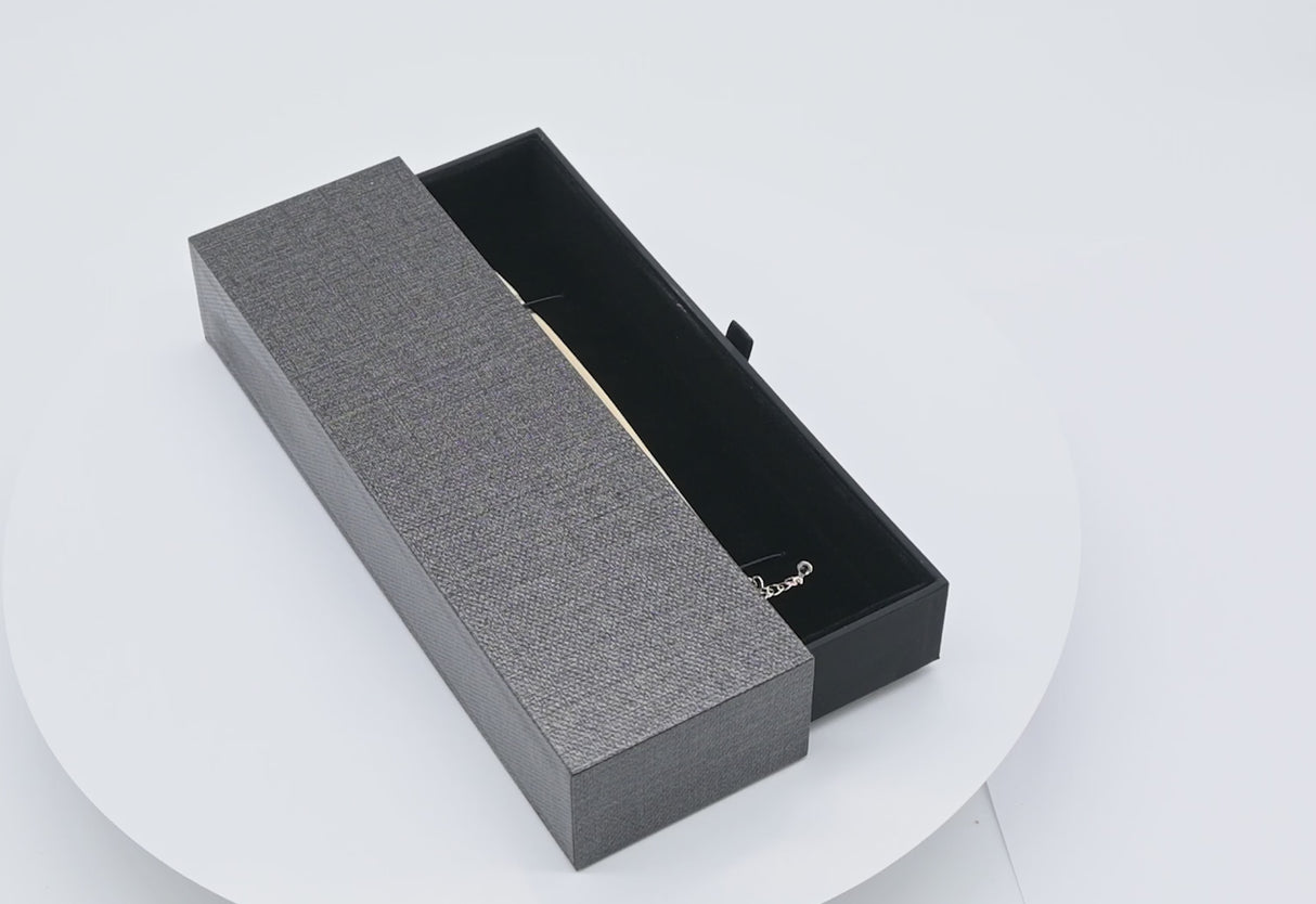 Metallic Grey Slider Bracelet Box