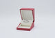 Premium Textured Red Leatherette Single Ring Engagement Jewelry Box