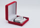 Red Flocked Velour Jewelry Watch Boxes
