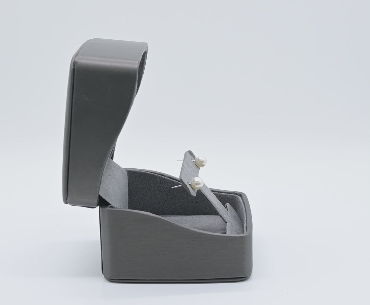 Premium Graphite Grey Leatherette Earring T-Insert Box - Pack of 6