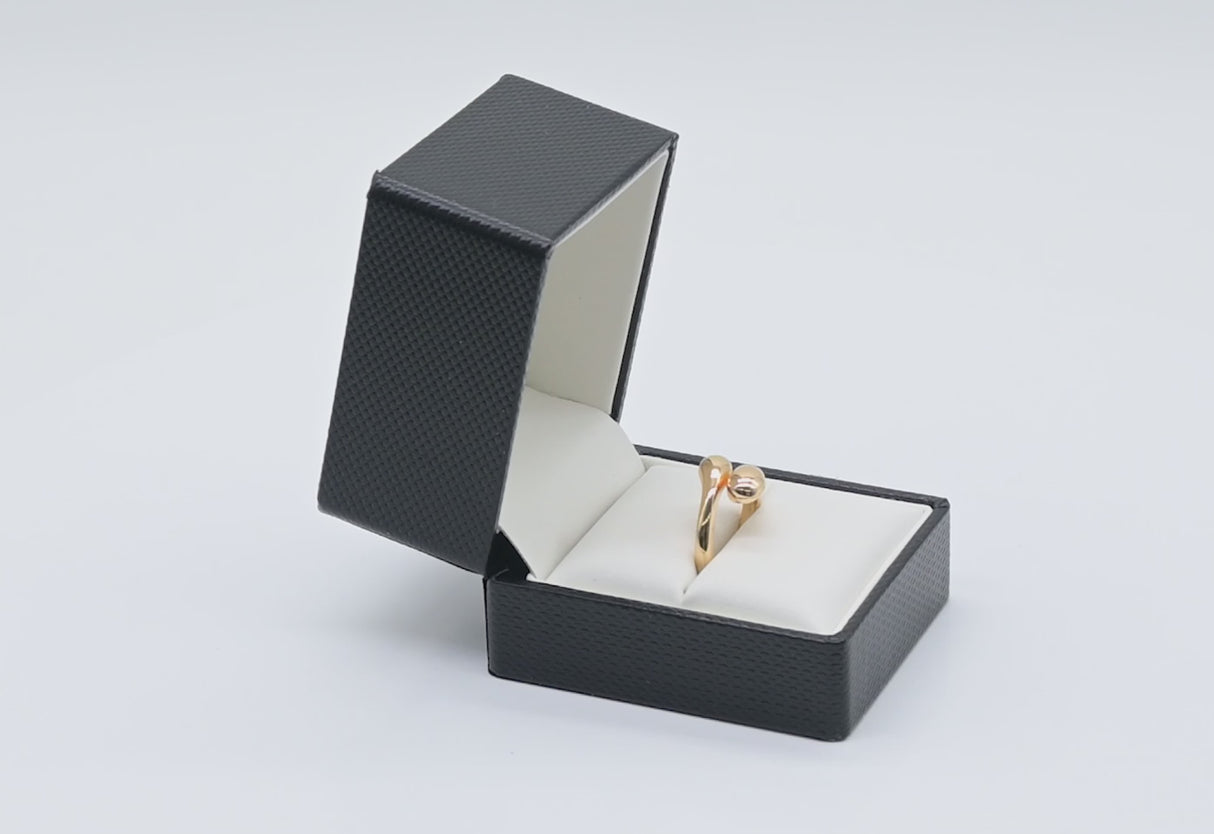 Black Premium Textured Jewelry Ring Gift Packaging Boxes