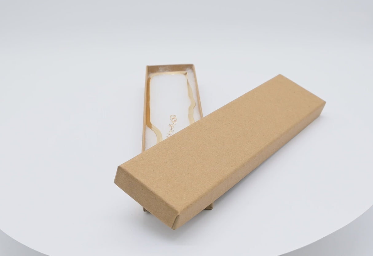 Brown Kraft Paper Cotton Filled Jewelry Bracelet Gift Boxes #81
