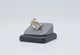 Steel Faux Leather Trim Ring Display with Clip