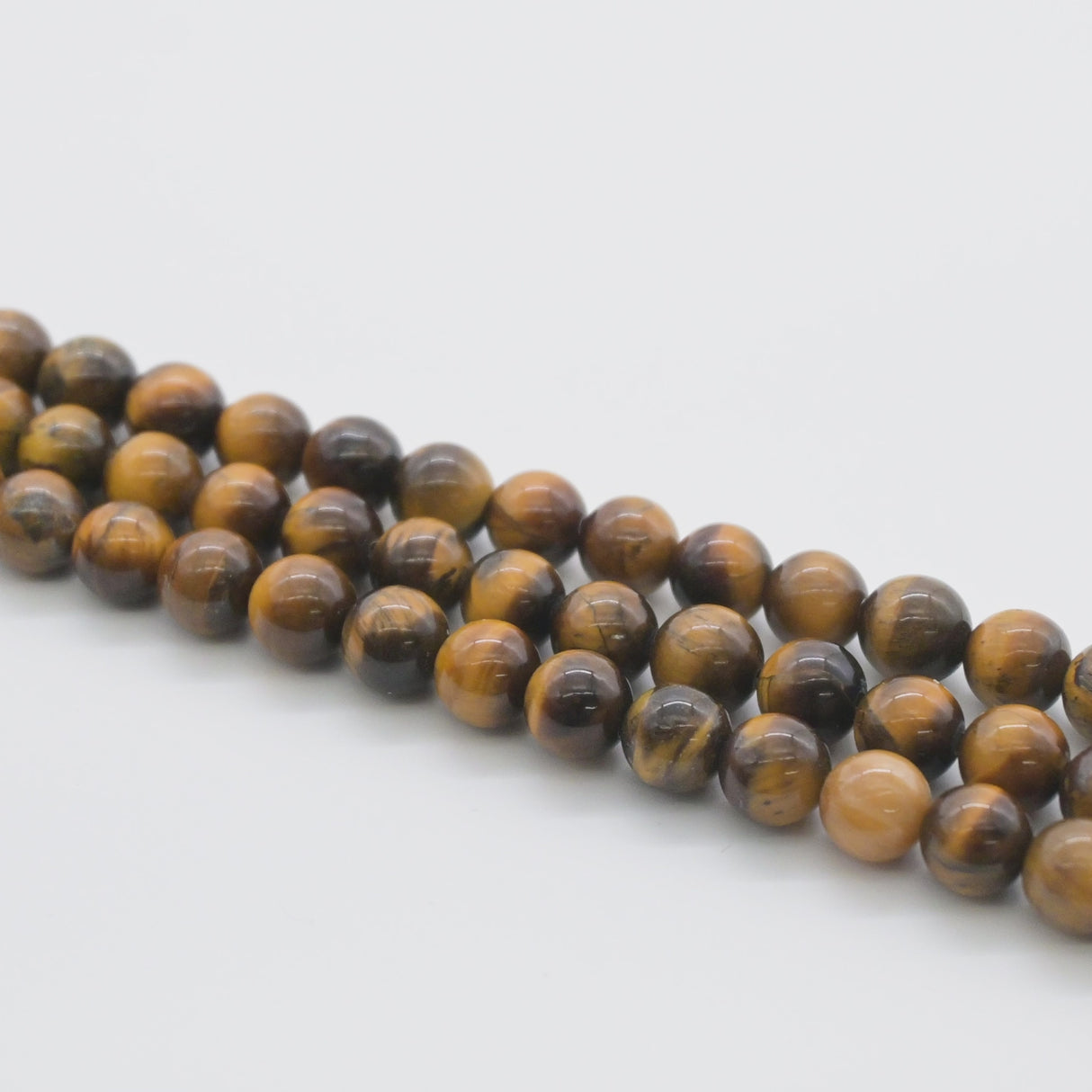 Tiger's Eye Round Beads – 8 mm Natural Gemstone Strand