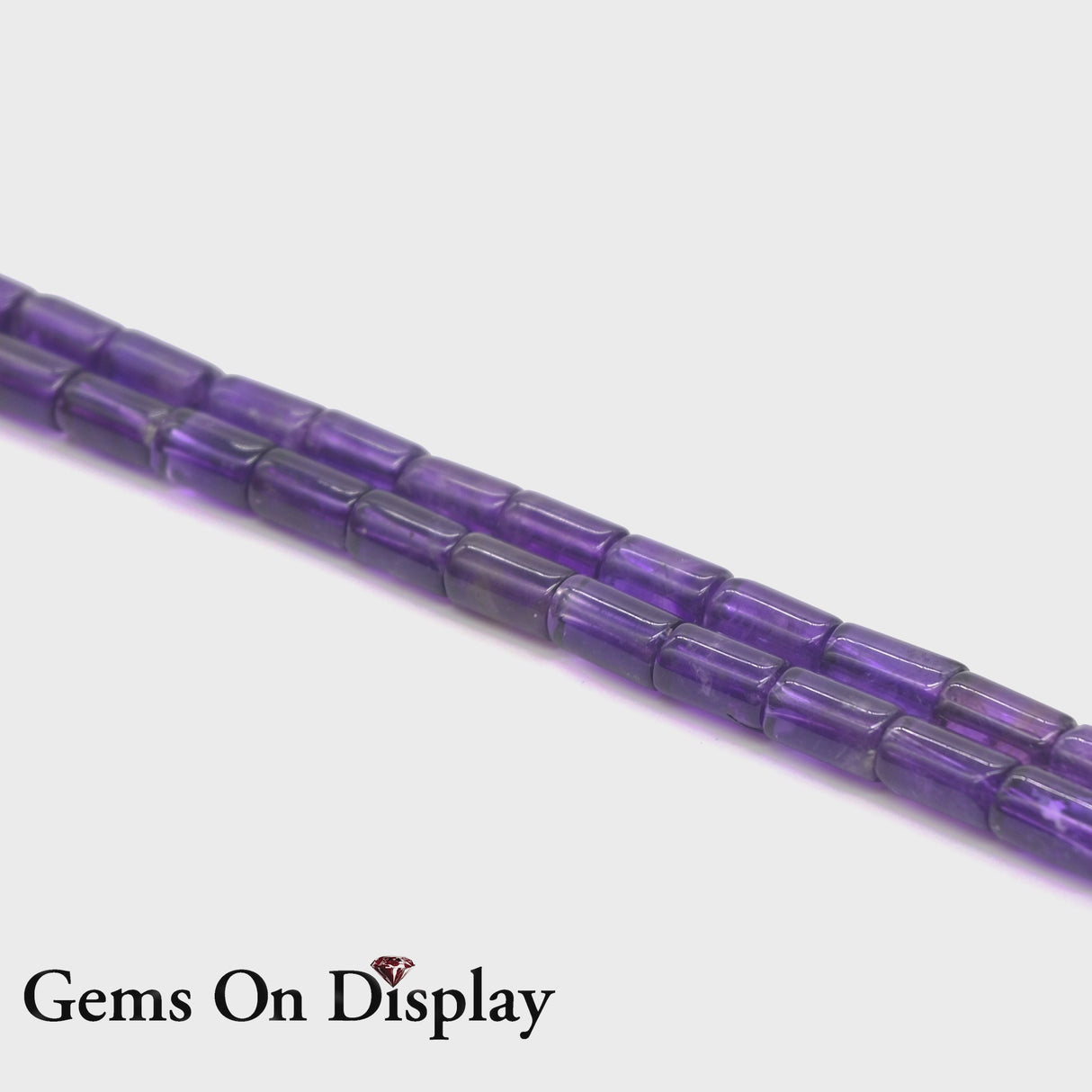 AA Amethyst 5x8mm Round Tube – Natural Dark Purple