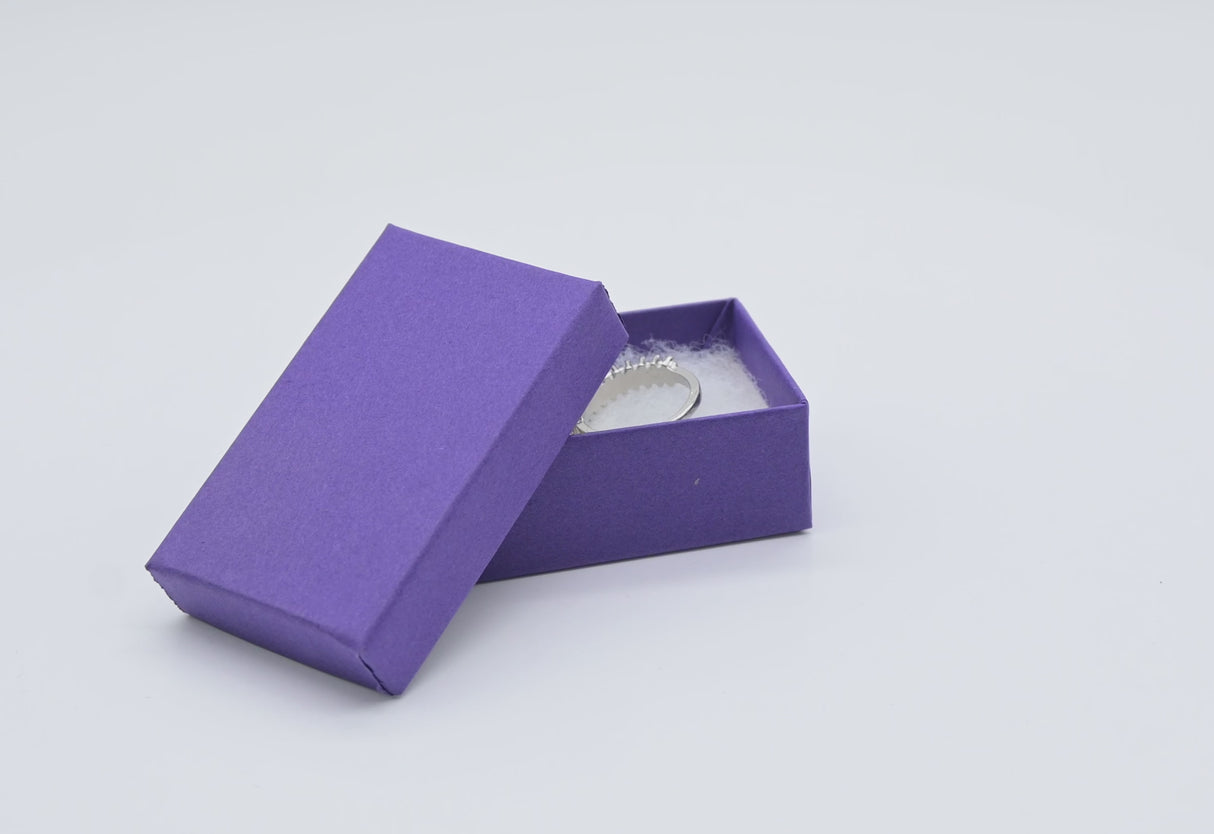Premium Deep Purple Cotton Filled Jewelry Gift Boxes #21