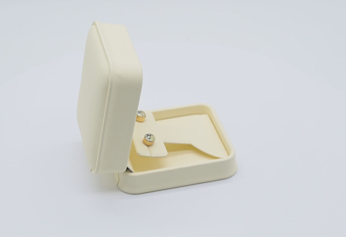 Cream Leatherette Jewelry T Insert Earring Boxes