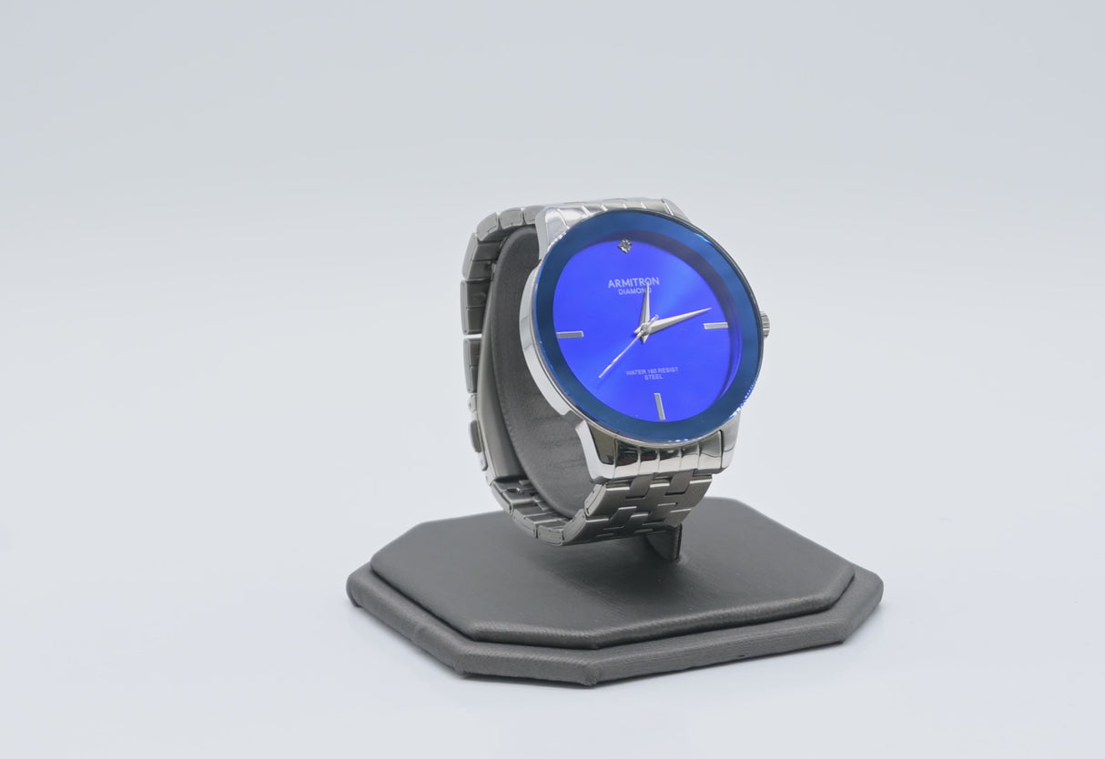 Steel Grey Leatherette Jewelry Watch Display Stand