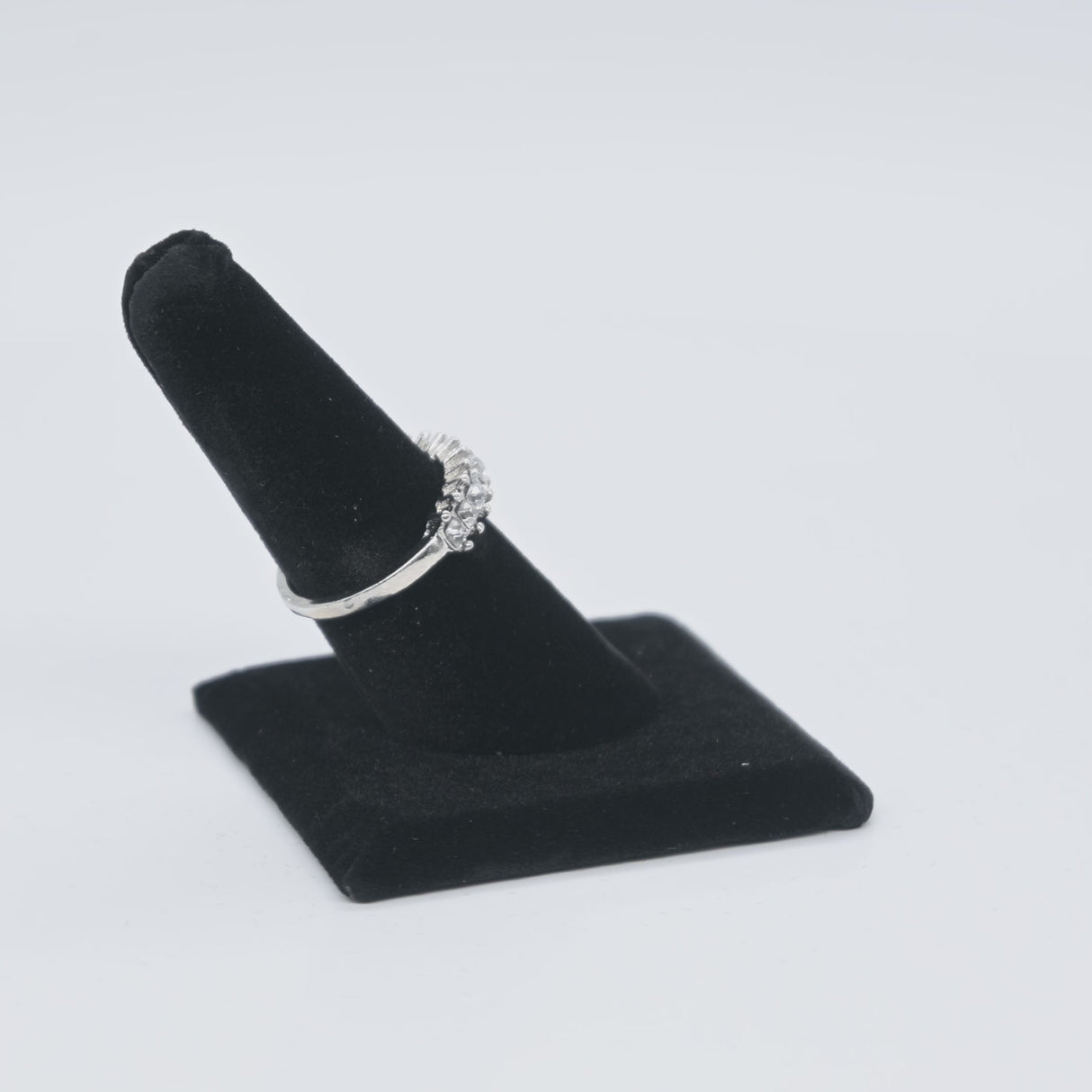 Black Velvet Jewelry Ring Display, 2-3/8" Tall