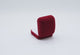 Red Flocked Velour Jewelry Ring Packaging Boxes