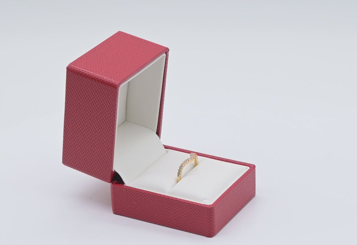 Red Premium Textured Jewelry Ring Gift Packaging Boxes