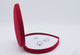 Red Flocked Velour Jewelry Necklace, Earring, and Ring Combination Boxes