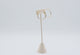 Beige Faux Suede Jewelry Earring T Stand, 5-3/4" Tall