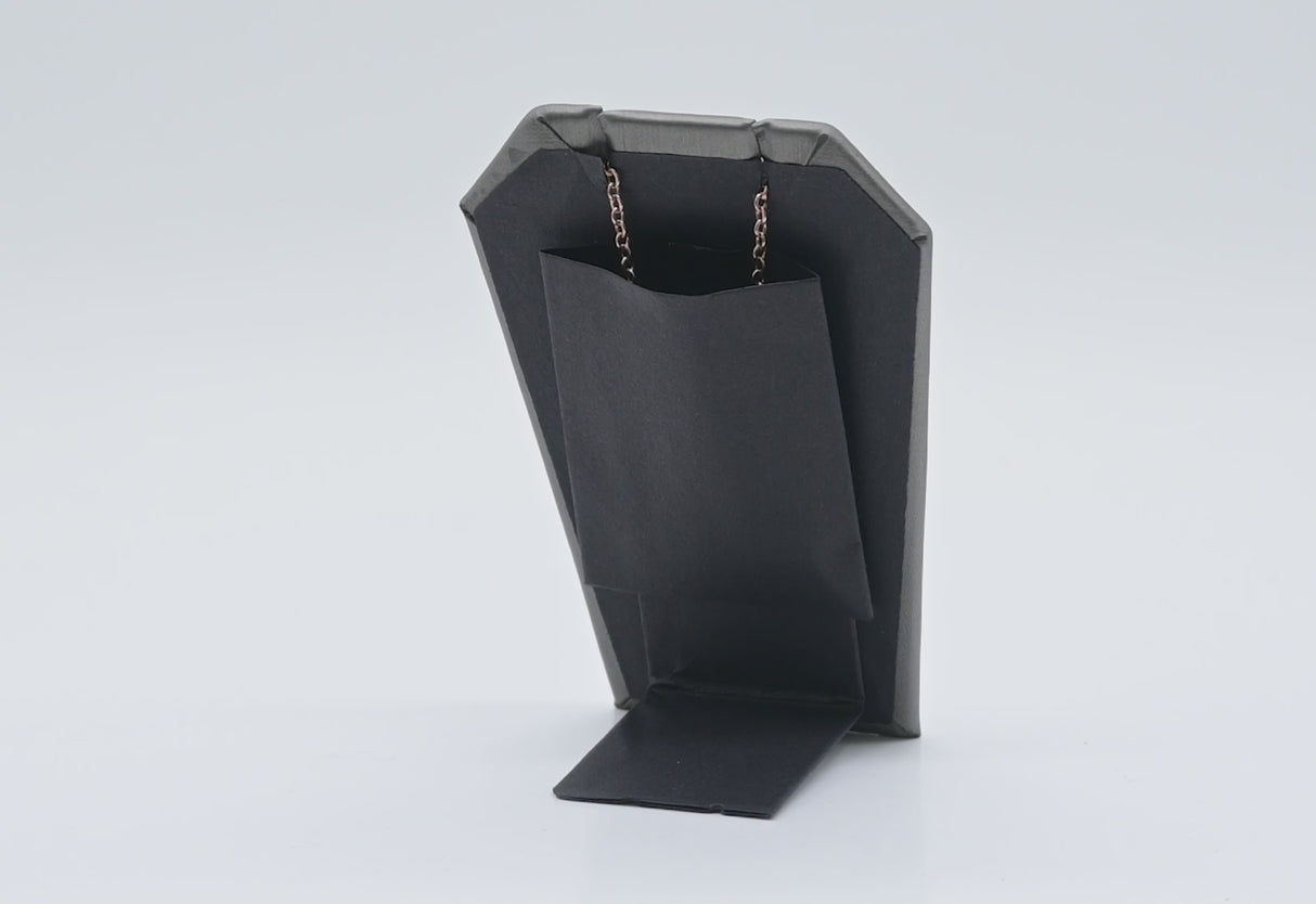 Steel Grey Leatherette Jewelry Earring / Pendant Stand