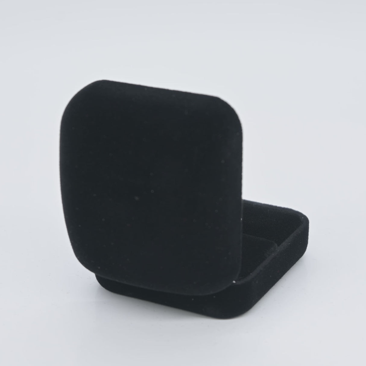 Black Flocked Velour Jewelry Ring Gift Boxes