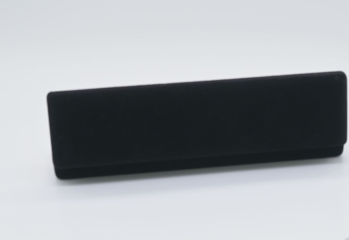 Black Velvet with Gold Trim Jewelry Bracelet or Watch Boxes