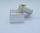 Silver Linen Bow Tie Jewelry Ring Gift Packaging Boxes