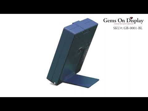 Blue Plastic Glass Top Gemstone Display Box