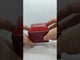 Red Rosewood Jewelry Ring with Clip Gift Packaging Boxes