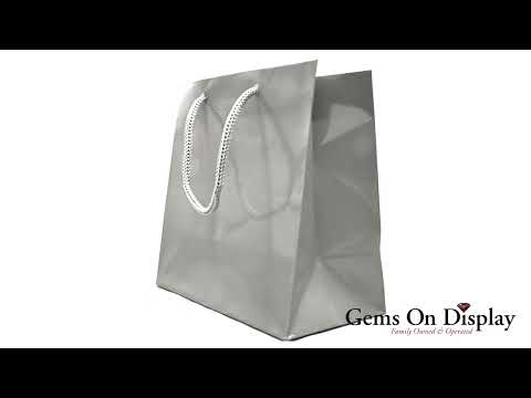 Glossy Grey Euro Tote Gift Shopping Bags, 6-1/2" x 3-1/2" x 6-1/2"