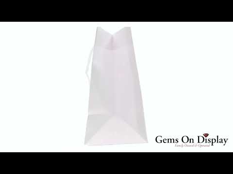 Glossy White Euro Tote Gift Shopping Bags, 6-1/2" x 3-1/2" x 6-1/2"