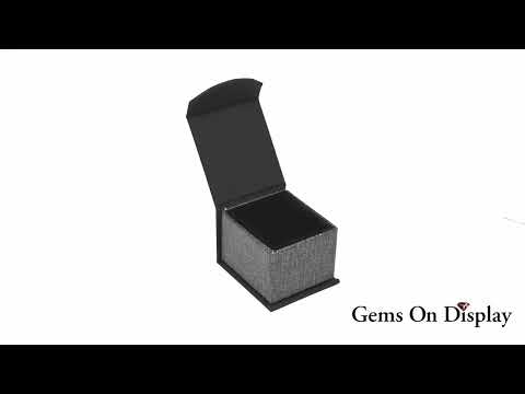 Black and Grey Magnetic Lid Jewelry Ring Boxes