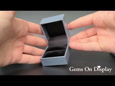 Metallic Silver Leatherette Jewelry Ring Boxes