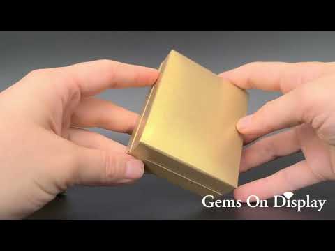 Metallic Gold Jewelry Pendant Gift Boxes W/ Flap Insert