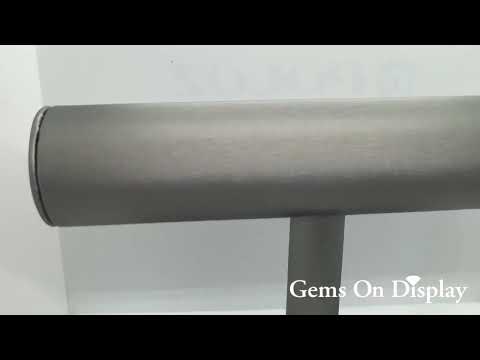 Steel Grey Leatherette Jewelry Bracelet or Watch T-Bar Stand