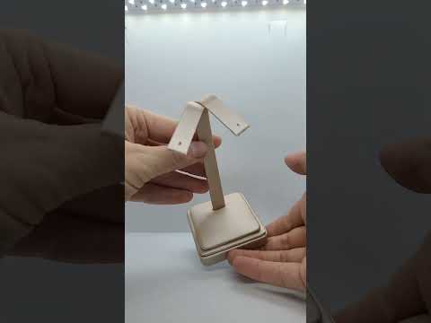 Champagne Pink Leatherette Jewelry Earring Tree Stand