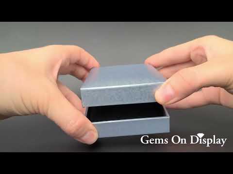 Metallic Silver Large Jewelry Pendant Gift Packaging Boxes