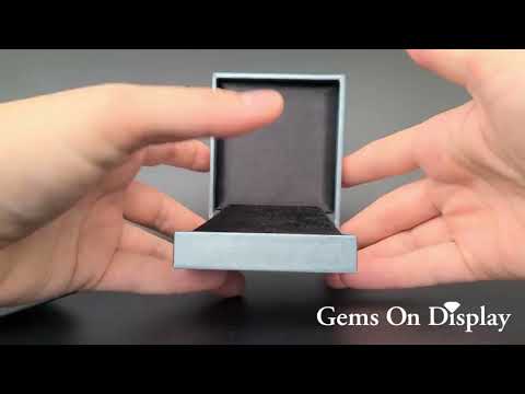 Metallic Silver Jewelry Pendant Gift Boxes W/ Flap Insert