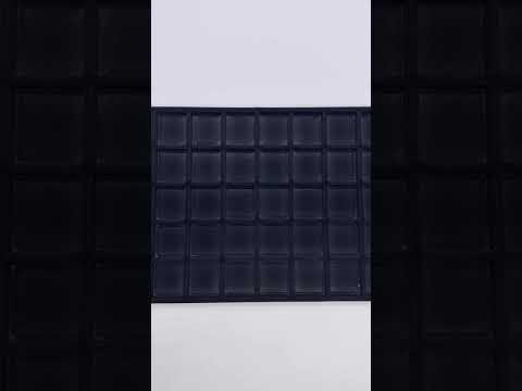 50-Compartment Black Flocked Jewelry Tray Liner - Full Size