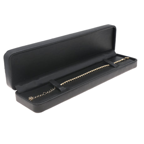 Black Leatherette Bracelet Gift Box – Pack of 12