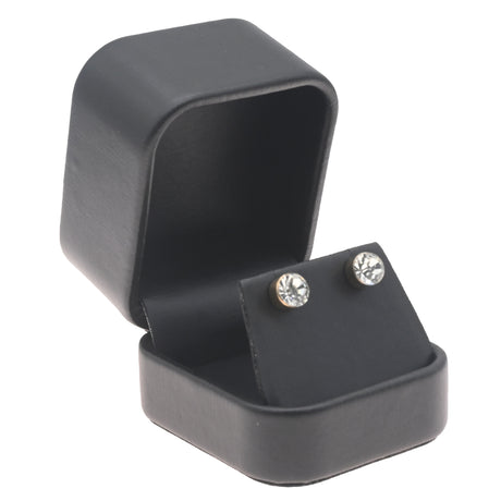 Black Leatherette Earring & Pendant Gift Box – Pack of 12